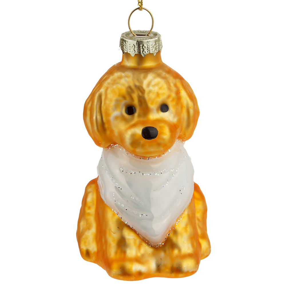 Glass christmas Dog